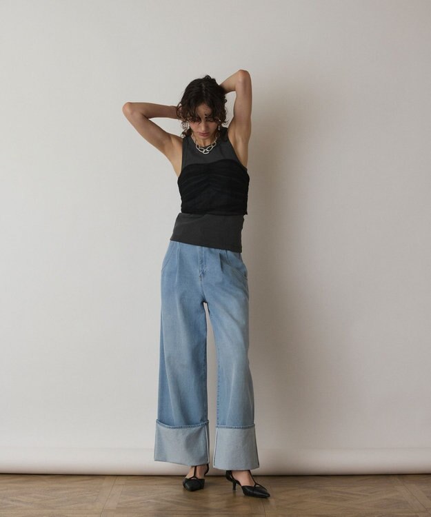 GRACE CONTINENTAL チュールベアトップ ブラック