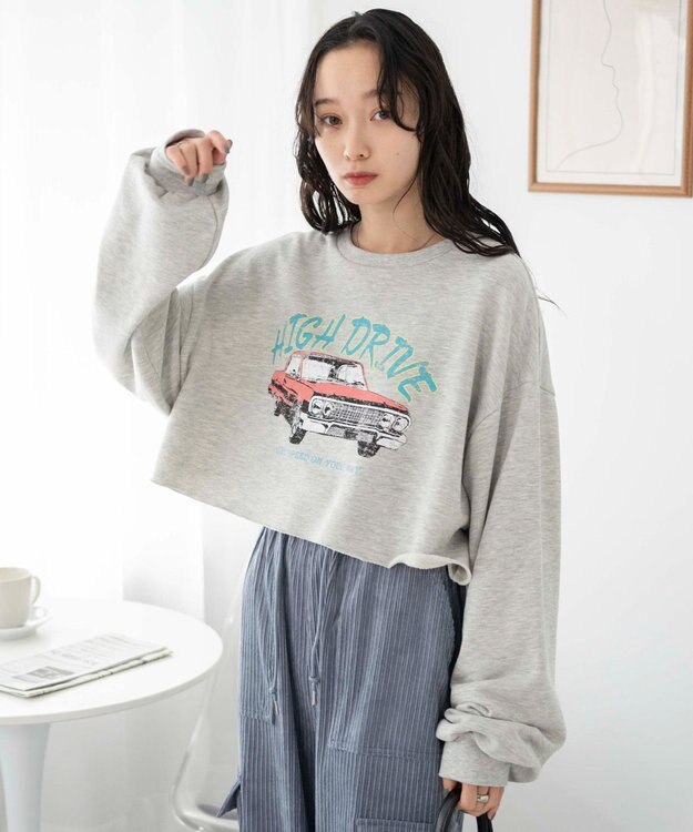 WEGO ヴィンテージライクショートスウェット 柄7