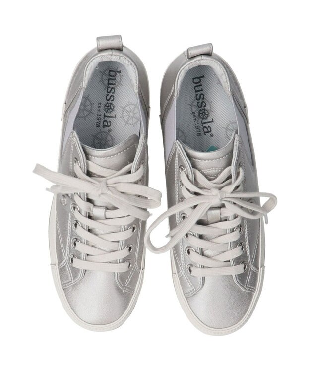 INTER-CHAUSSURES 【BUSSOLA】サイドゴアミドルカットスニーカー シルバー