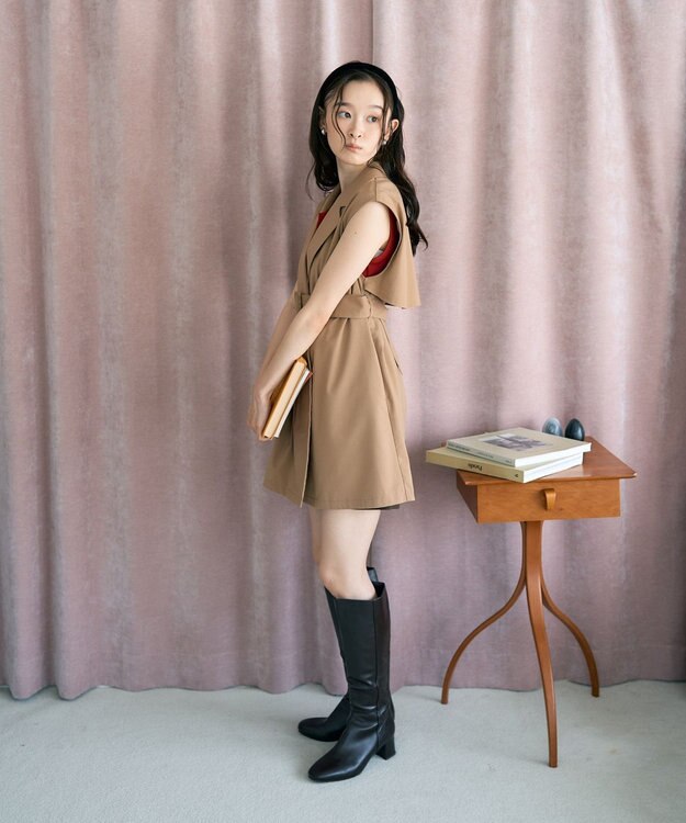 earth music&ecology ショートジレンチ Beige