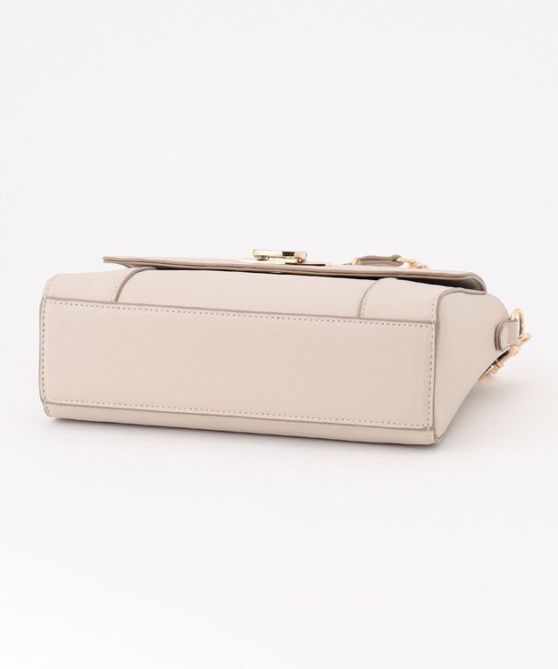 ANY SIS 【2WAY】サイドラインメタルショルダー バッグ ライトグレー