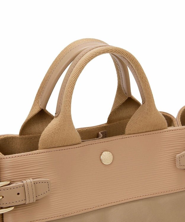 TOPKAPI 【Breath TOPKAPI】RIPPLE リプル ナイロン コンビ ベルト デザイン ミニ トートバッグ ベージュ