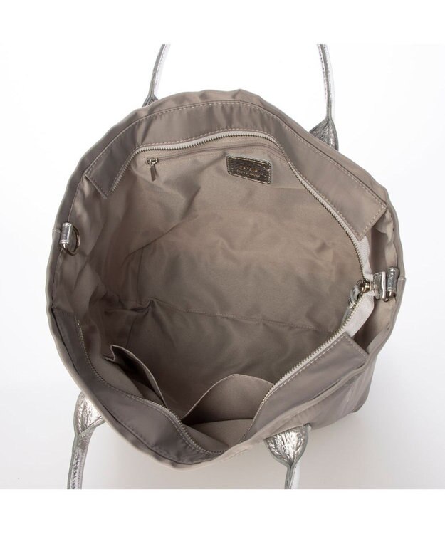 UNBILLION ペルケ perche / ナイロンドット刺繍2wayトート ライトグレー