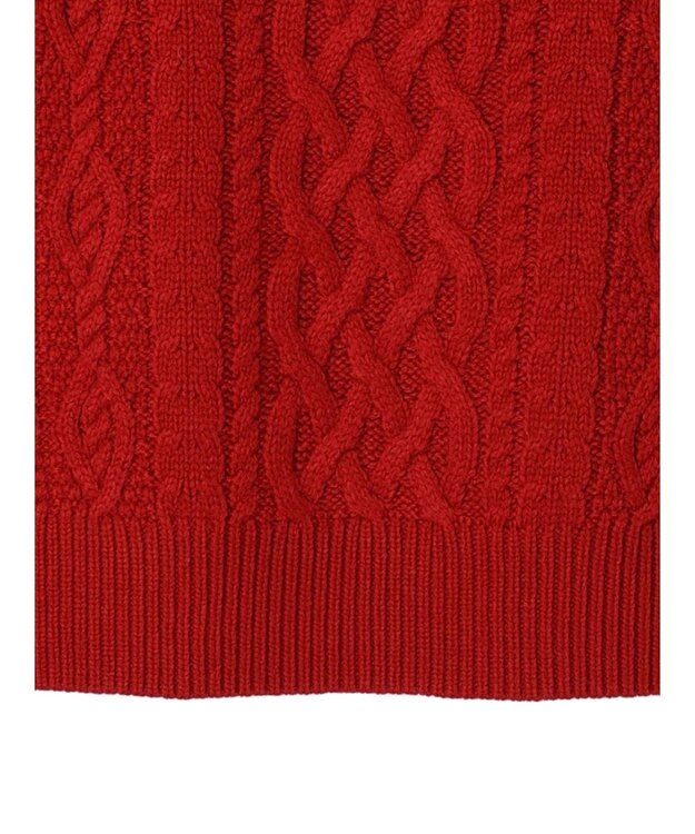 CRAFT STANDARD BOUTIQUE ラグランケーブルニットプルオーバー　 Red