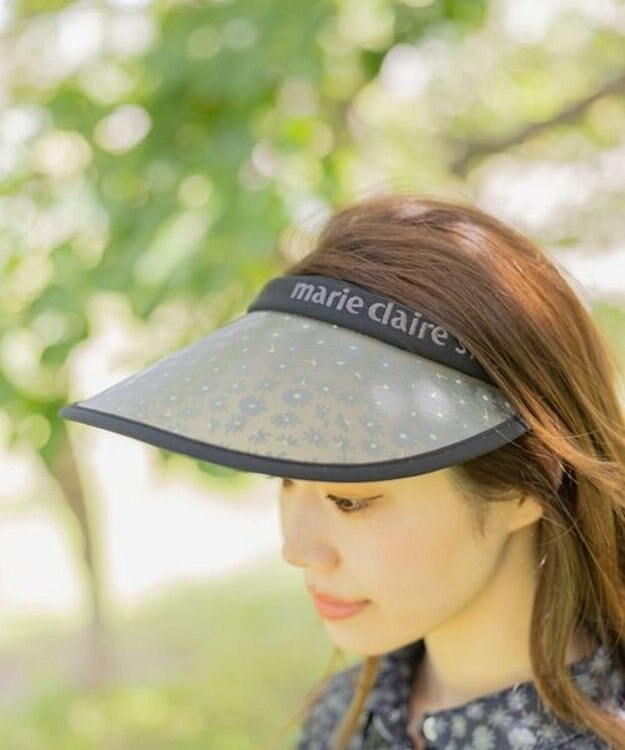 marie claire ゴルフウェア3点セット　サンバイザー marie claire SPORT】花柄UVクリップサンバイザー / FILA GOLF／marie