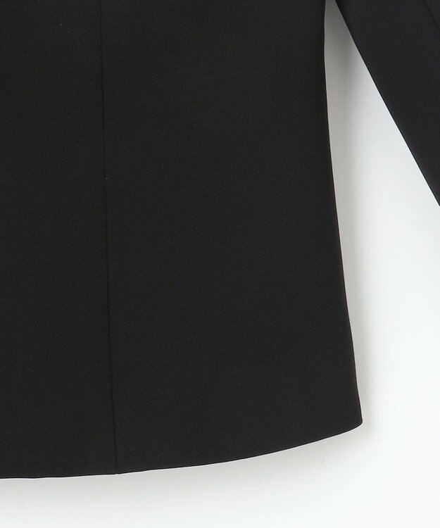 自由区 FORMAL 【洗える/縦横ストレッチ】セオプラスエス横二重ジャケット＋ワンピース ブラック系