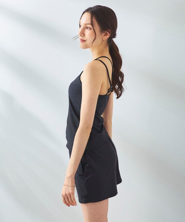 OP／FILA 【Ocean Pacific】シアートップス付き4点セット水着 ブラック