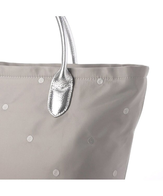 UNBILLION ペルケ perche / ナイロンドット刺繍2wayトート ライトグレー