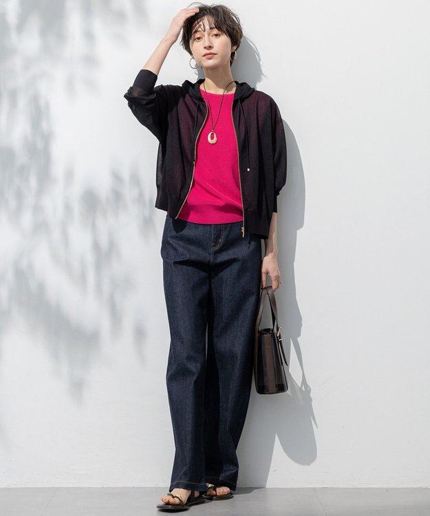 23区 シェルリング ネックレス ダークブラウン系