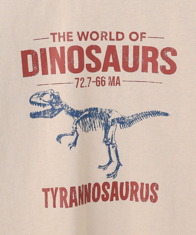 ANY KIDS 恐竜プリント 長袖Tシャツ ベージュ