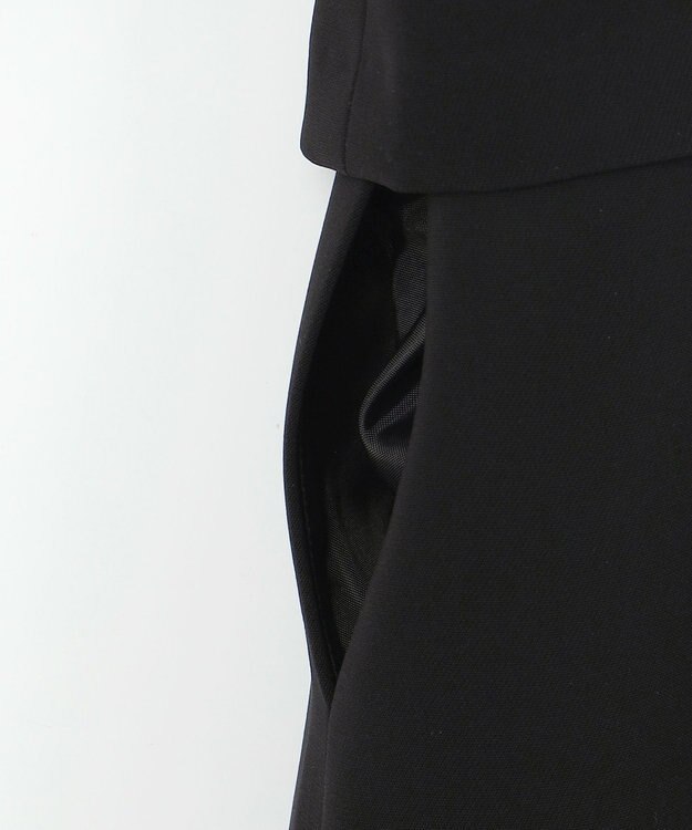 自由区 FORMAL 【洗える/縦横ストレッチ】セオプラスエス横二重ジャケット＋ワンピース ブラック系