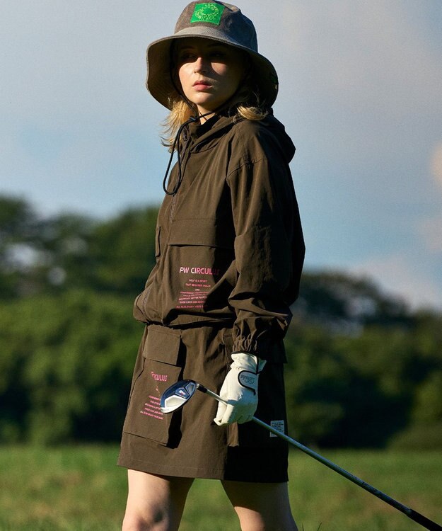 PW CIRCULUS 【撥水加工/軽量/ストレッチ】【WOMEN】ビッグポケット ブルゾン ダークブラウン系