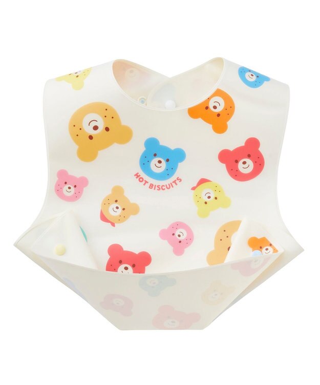 MIKI HOUSE HOT BISCUITS 長袖Tシャツ＆お食事スタイセット【BOX付き】 白