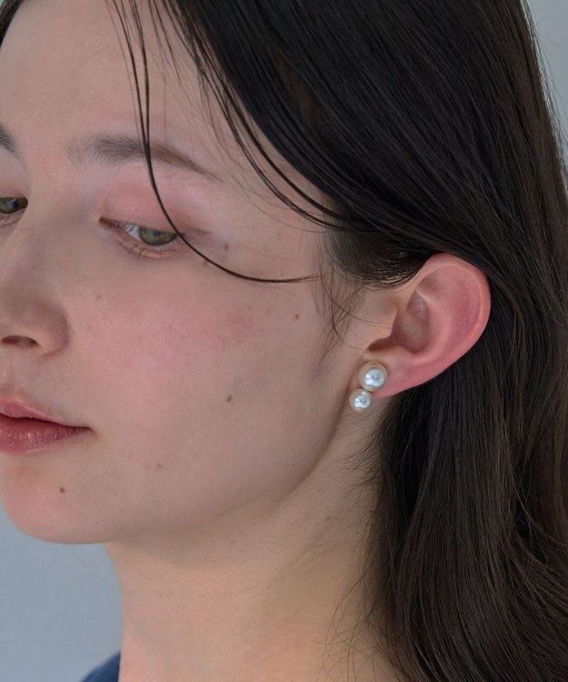 Phoebe ≪雑誌掲載≫ツインパールイヤリング ゴールド