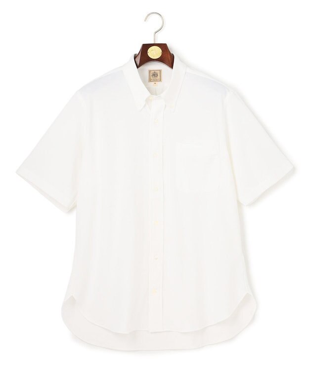 J.PRESS MEN 【KING SIZE】【吸水速乾 / 抗菌防臭 / 遮熱 / 防シワ】【J.PRESS OXFORD JERSEY】カノコインレイ半袖 シャツ / B.D. ホワイト系