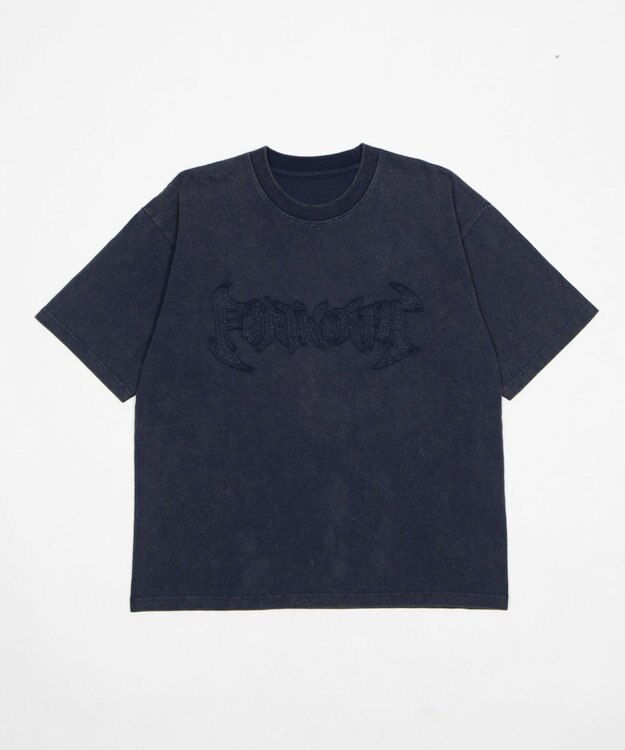 WEGO 【ユニセックス着用ITEM/MLサイズ展開】ブリーチダメージアップリケT（SS） ネイビー
