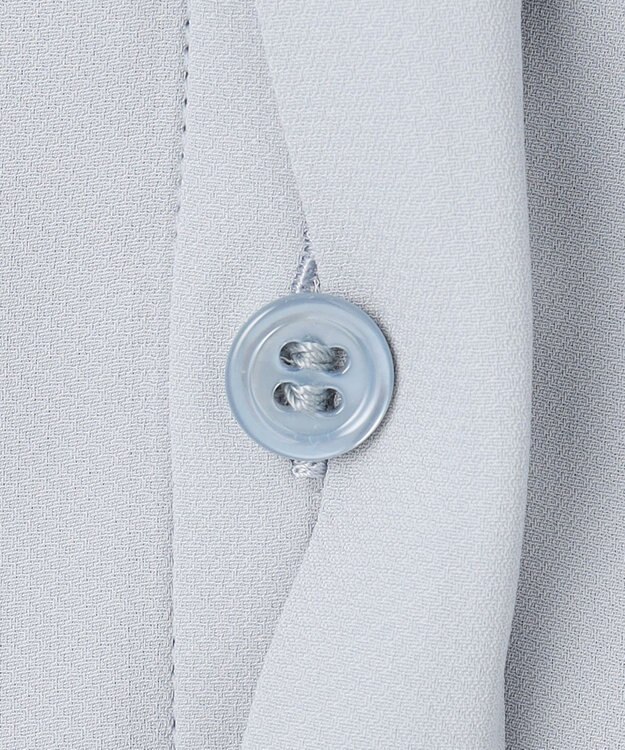 ICB L 【UVケア・速乾・接触冷感・洗える】BackSatinAmunzen デザインブラウス サックスグレー系