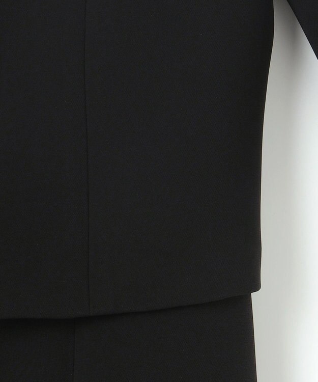 自由区 FORMAL 【洗える/縦横ストレッチ】セオプラスエス横二重ジャケット＋ワンピース ブラック系