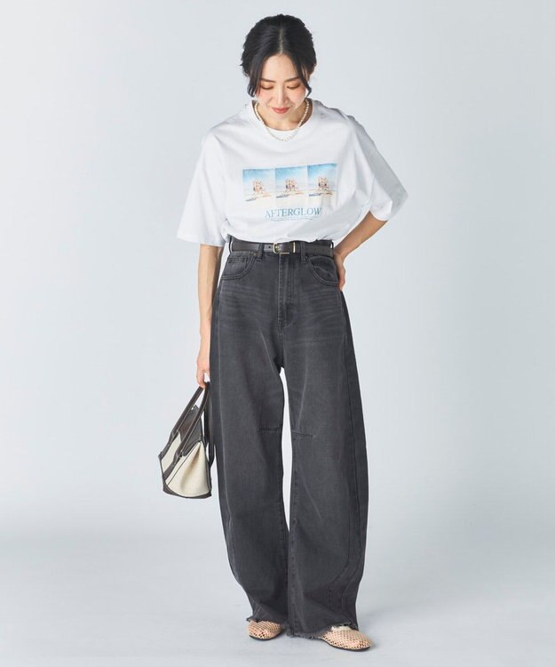 OP／FILA 【Ocean Pacific】フォトプリントTシャツ ホワイト