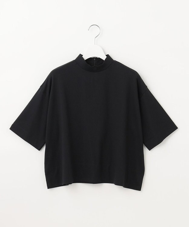 UNFILO 【汗ジミが目立たない/吸水速乾】マルチエフェクト　ハイネックTシャツ ブラック