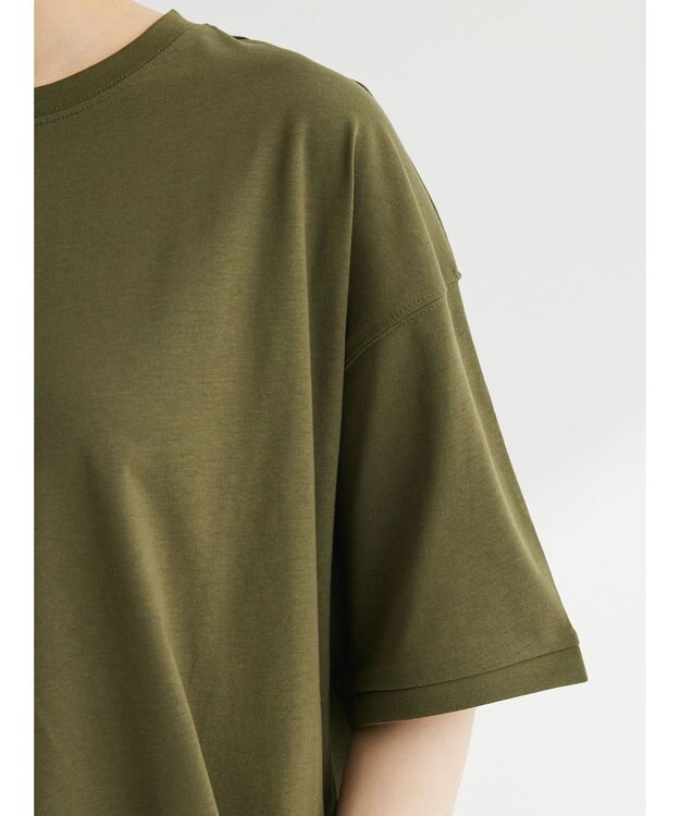 Green Parks 汗じみ防止クルーネックスリットチュニック Green