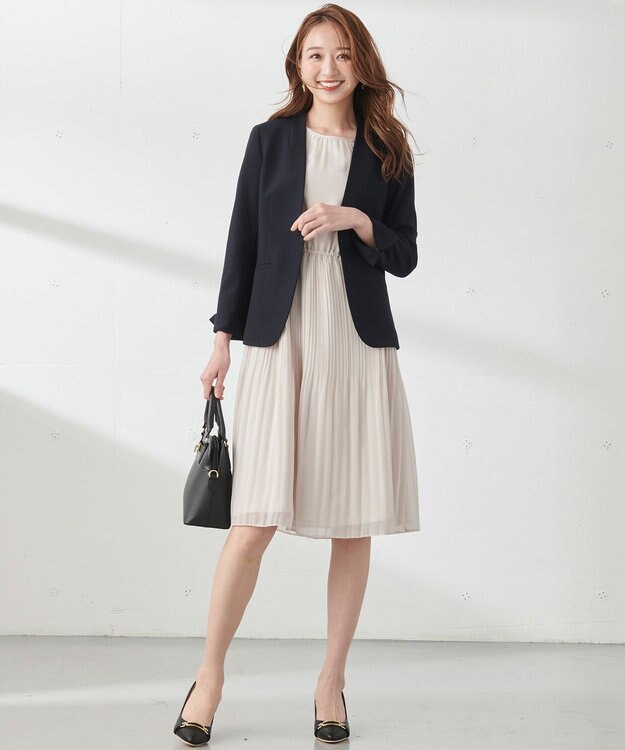 ANY SIS 【保温性あり/洗える】サーモ 2WAY ストレッチ ジャケット ネイビー