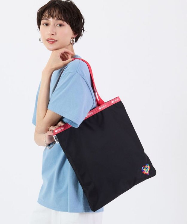 LeSportsac LARGE EMERALD TOTE/テトリスハートエンブロイダリートート