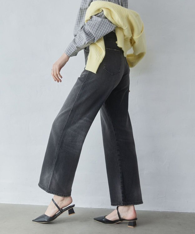 WEGO 【XS～Lサイズ展開/美脚】ストレートデニムパンツ デニムブラックソノタ