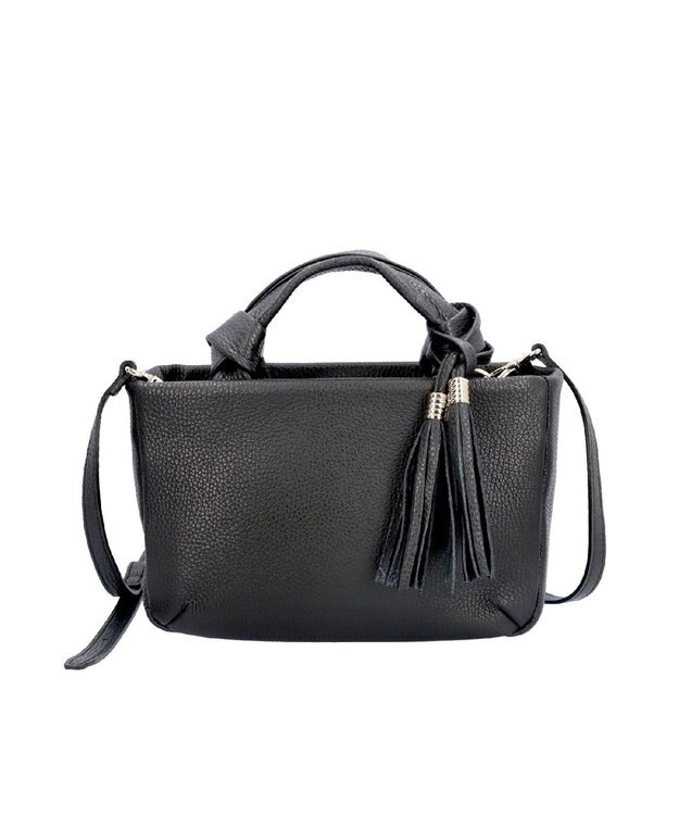 Atelier nuu 日本製 タッセルレザー loop ミニボストン ブラック