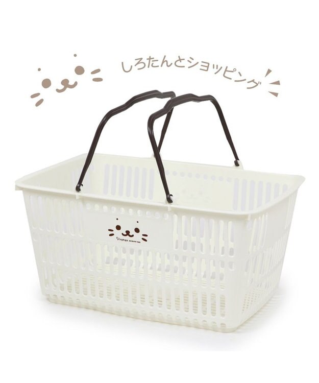Mother garden しろたん お買い物 バスケット 49.5×24×35cm 日本製 -
