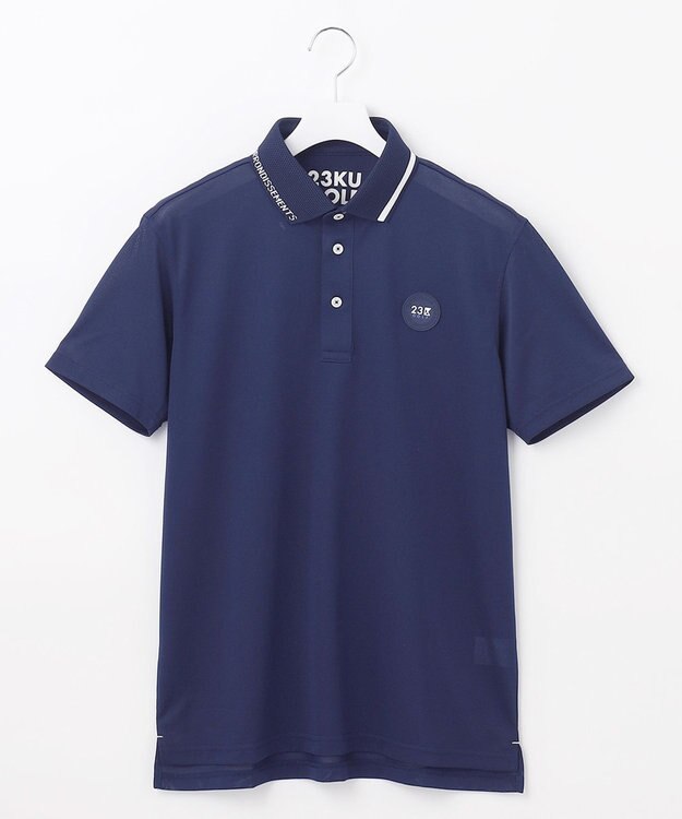 23区GOLF 盛夏対応のマルチ機能【接触冷感・UVケア・吸水速乾】【MEN】カノコシャツ ネイビー系