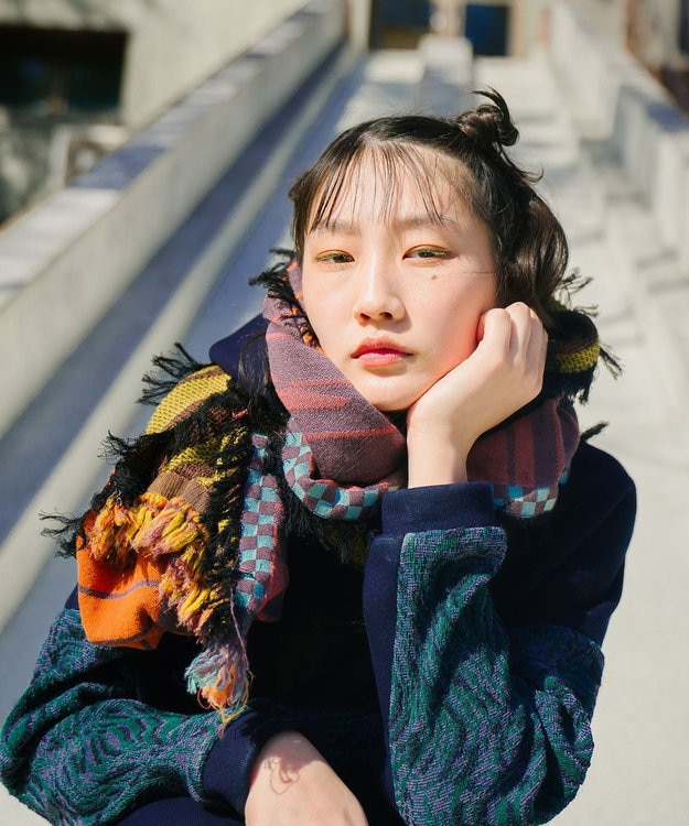 POLS Breeze モヒカンウールストール ブラウン