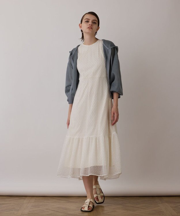 GRACE CONTINENTAL シアーニットパーカー グレー