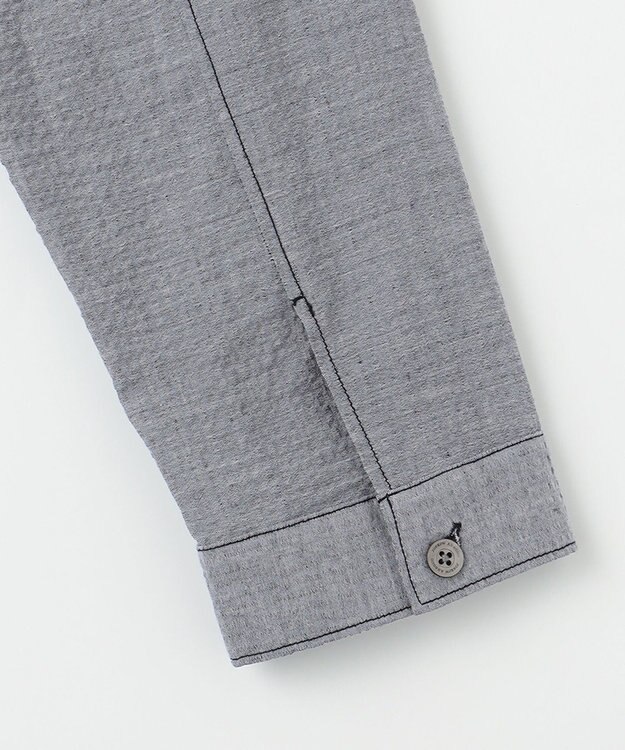 JOSEPH ABBOUD 【キングサイズ・オーガニックコットン】ドライサッカー ブルゾン ブルー系