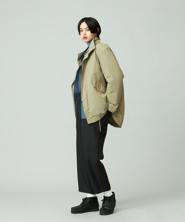 J.PRESS YORK STREET 【UNISEX】ナイロンワッシャーショートモッズコート ベージュ系