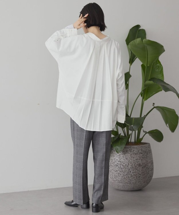 AMERICAN HOLIC イージーケアコクーンバックタックシャツ Off White