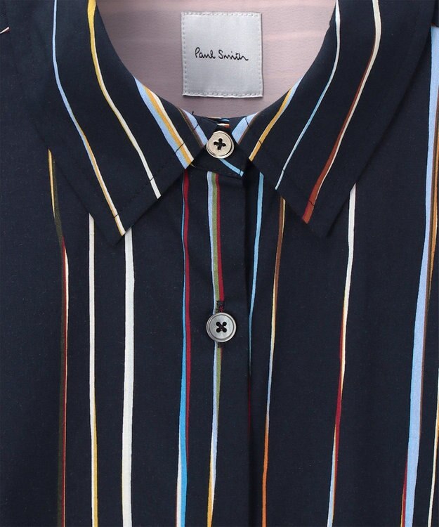 Paul Smith Signature Pinstripe 半袖シャツ ネイビー
