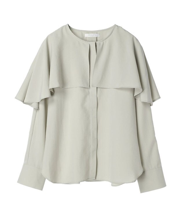 Green Parks ケープ風ブラウス Light Green