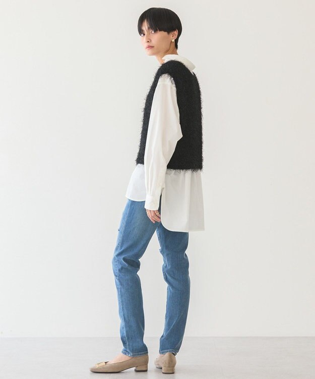 AMERICAN HOLIC スキニーフィットダメージデニム Light Indigo