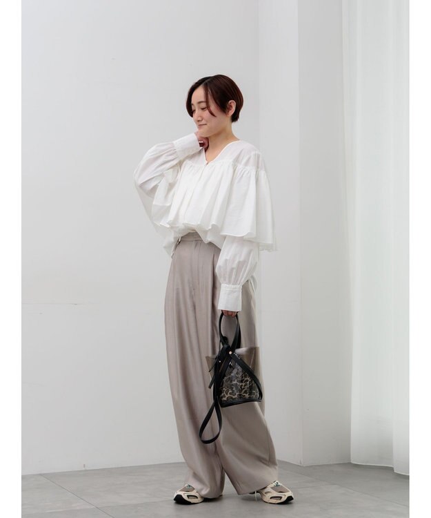 Te chichi ビッグフリルブラウス オフホワイト