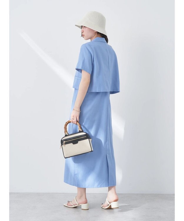 earth music&ecology リサイクルポリエステルブレンドキャミワンピース Sax