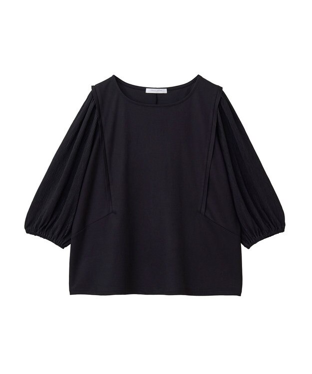 Green Parks 袖表面ドッキングカットプルオーバー Black