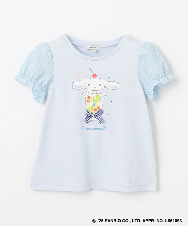 ANY KIDS 【any FAM ×サンリオキャラクターズ】パフスリーブ Tシャツ シナモロール×サックスブルー