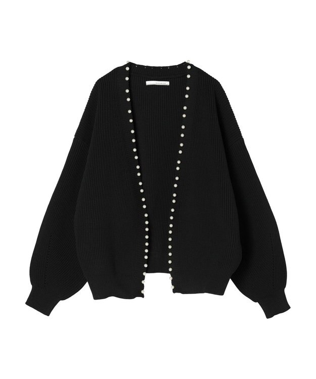 Green Parks ・ＥＬＥＮＣＡＲＥ　ＤＵＥパールトッパーカーディガン Black
