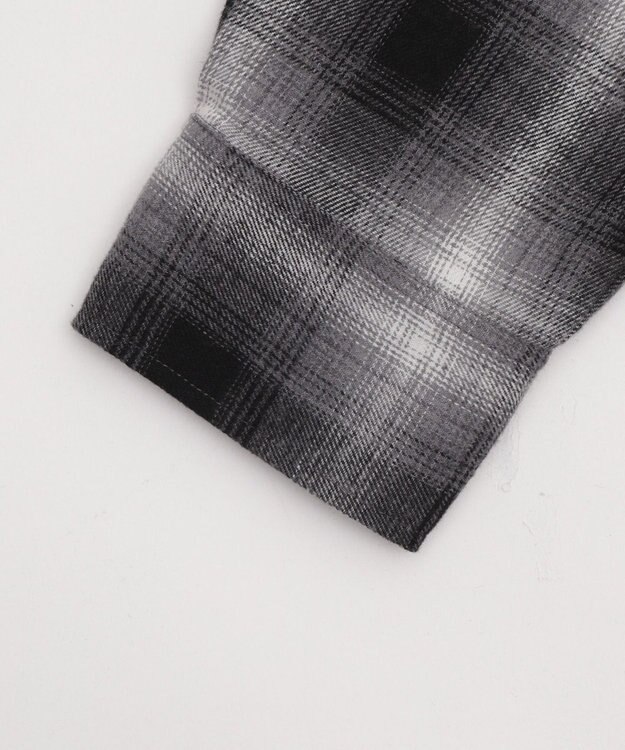 WEGO チェックショートネルシャツ ブラック