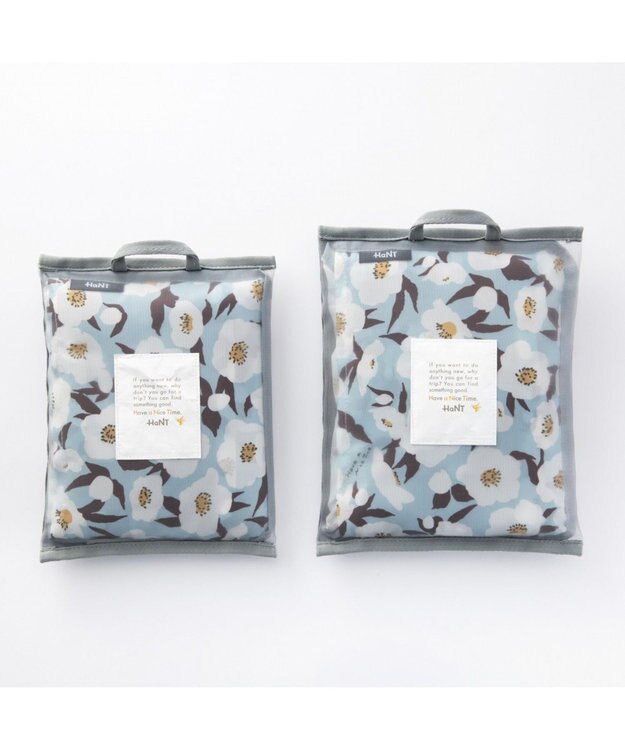 ACE BAGS & LUGGAGE HaNT トラベルアクセサリー 折り畳みボストンバッグ 30L 17721 ハント ブルーフラワー