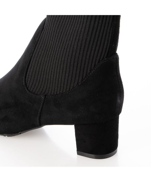 Riz raffinee <Riz raffinee> ポインテッドニットブーツ ブラックスエード