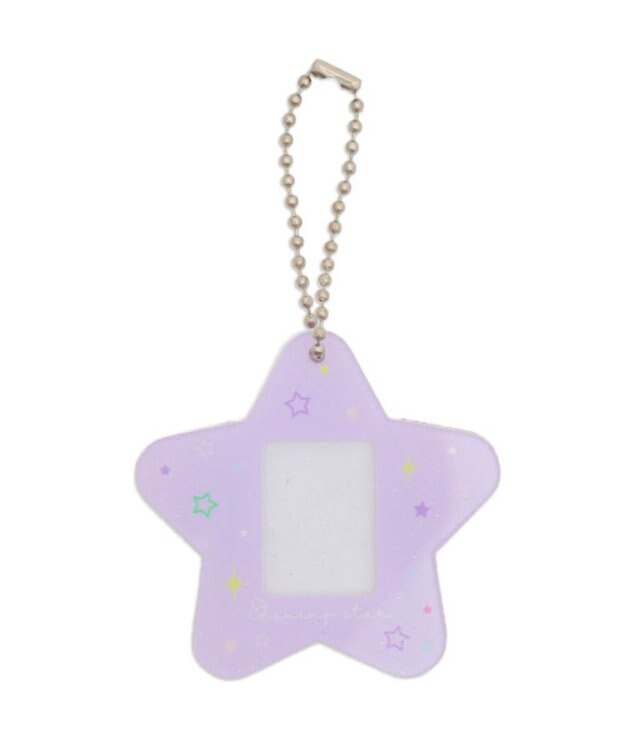 WEGO 【痛バ＆推し活グッズ】カラフルスターIDフォトケースキーホルダー ライトパープル