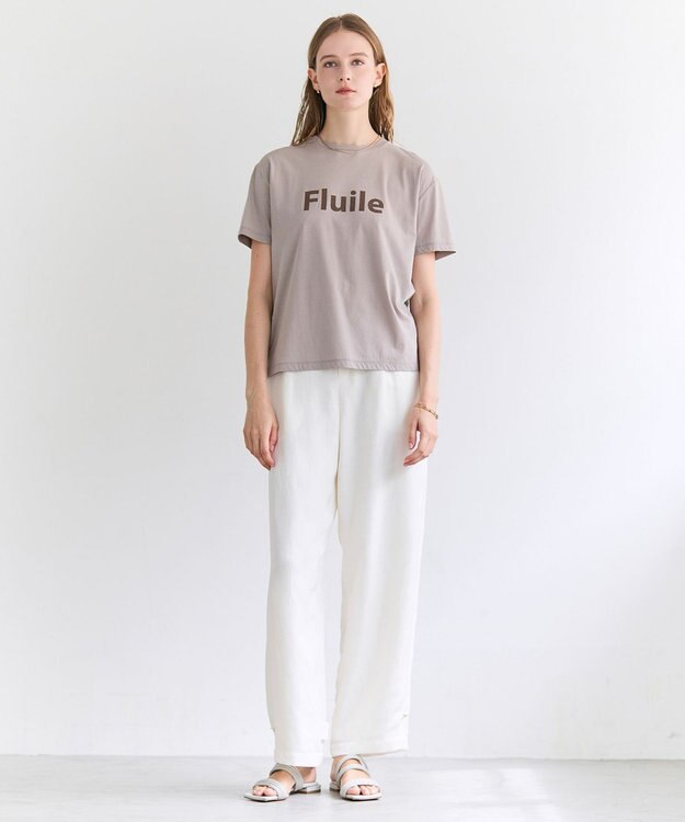 BEIGE， STELLERITE / コットンロゴTシャツ Taupe