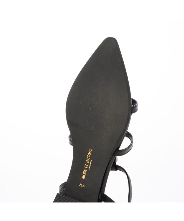 MODE ET JACOMO <MODE ET JACOMO>ポインテッドトゥTストラップサンダル ブラック